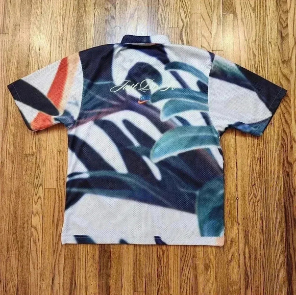 Nike Mens Resort Dri FIT Hawaiian Mesh Button Shirt Size M - Picture 4 of 10